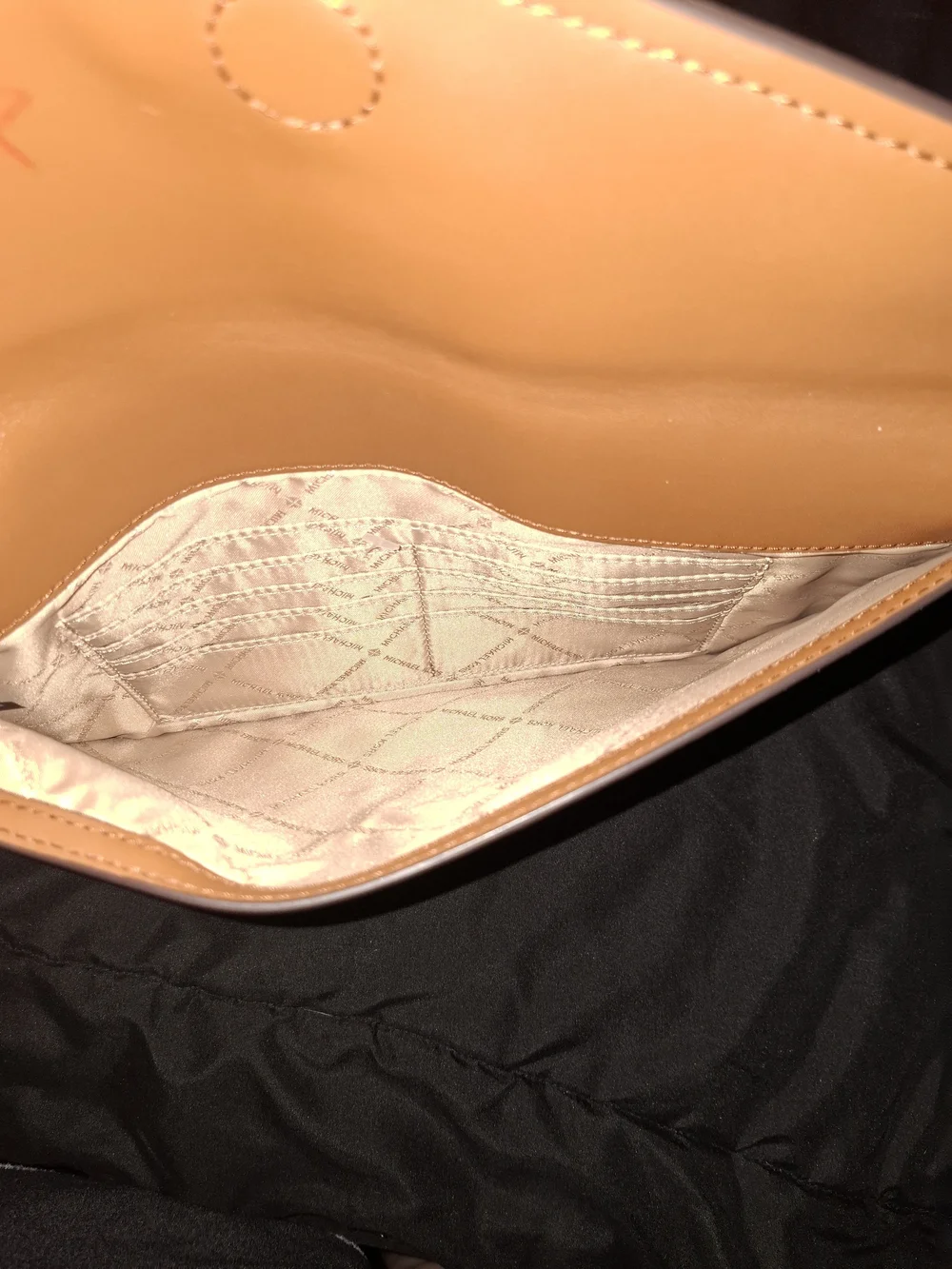 Michael Kors Tan/Brown Signature Envelope Wristlet